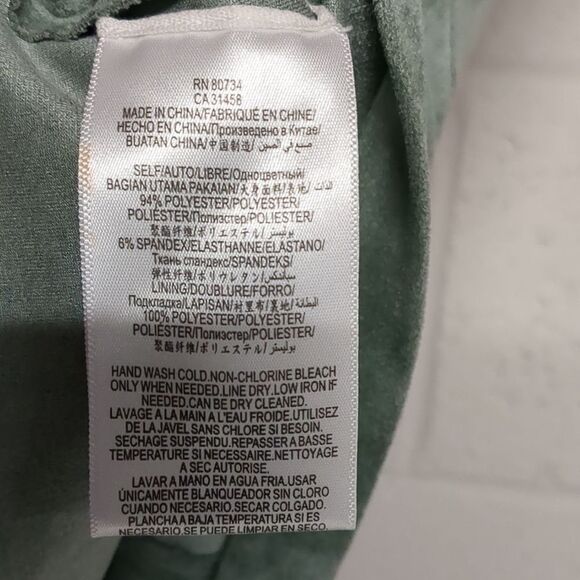 BCBG Max Azria Faux Suede Peplum V Neck Sleeveless Blouse Size XXS - Picture 5 of 5